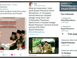 Bupati Pesawaran Dendi Ramadhona Masuk Trending Topik No 1 di Indonesia